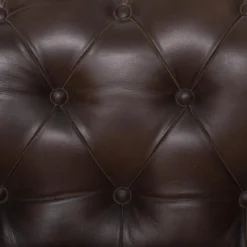 FAUTEUIL CUIR CHESTER MARRON