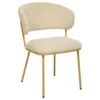 FAUTEUIL DINER CHENILLE ALBA BEIGE