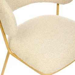 FAUTEUIL DINER CHENILLE ALBA BEIGE
