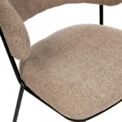 FAUTEUIL DINER CHENILLE ALBA TAUPE