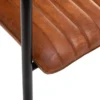 FAUTEUIL DINER CUIR KAVI COGNAC