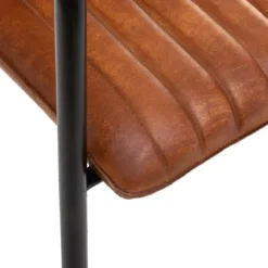 FAUTEUIL DINER CUIR KAVI COGNAC