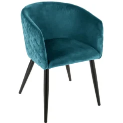 FAUTEUIL DINER VELOURS CANARD MARLO