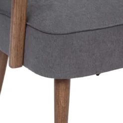 FAUTEUIL GRIS ACCOUDOIR BOUCLE CHIARA