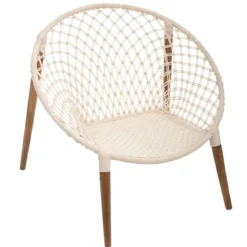 FAUTEUIL MACRAME RAINA BLANC