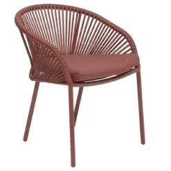 FAUTEUIL ORYON EMPILABLE ACAJOU
