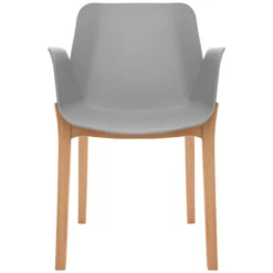 FAUTEUIL PIED BOIS GRIS ALBY