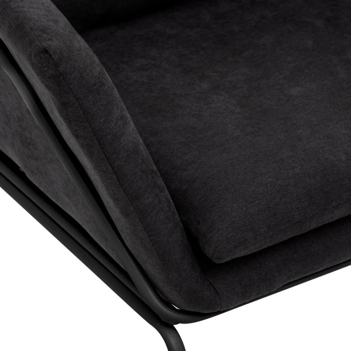 FAUTEUIL PIED NOIR CHET GRIS FONCE