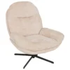 FAUTEUIL PIVOTANT CHENILLE STELAN ARGENT