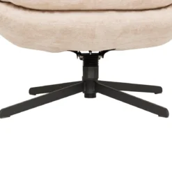 FAUTEUIL PIVOTANT CHENILLE STELAN ARGENT