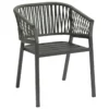 FAUTEUIL REPAS ORIENGO OLIVE GRAPHITE
