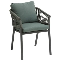 FAUTEUIL REPAS ORIENGO OLIVE GRAPHITE