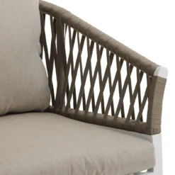 FAUTEUIL REPAS ORIENGO TAUPE BLANC