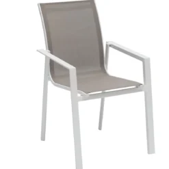FAUTEUIL REPAS PAVANE NOISETTE BLANC