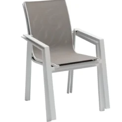 FAUTEUIL REPAS PAVANE NOISETTE BLANC