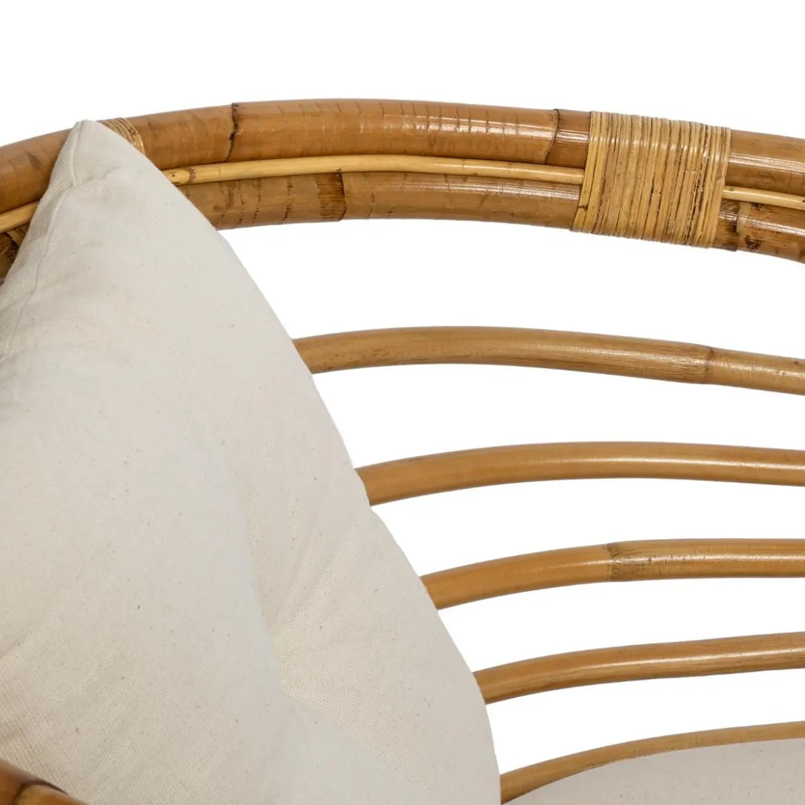 FAUTEUIL ROTIN FARAH BLANC