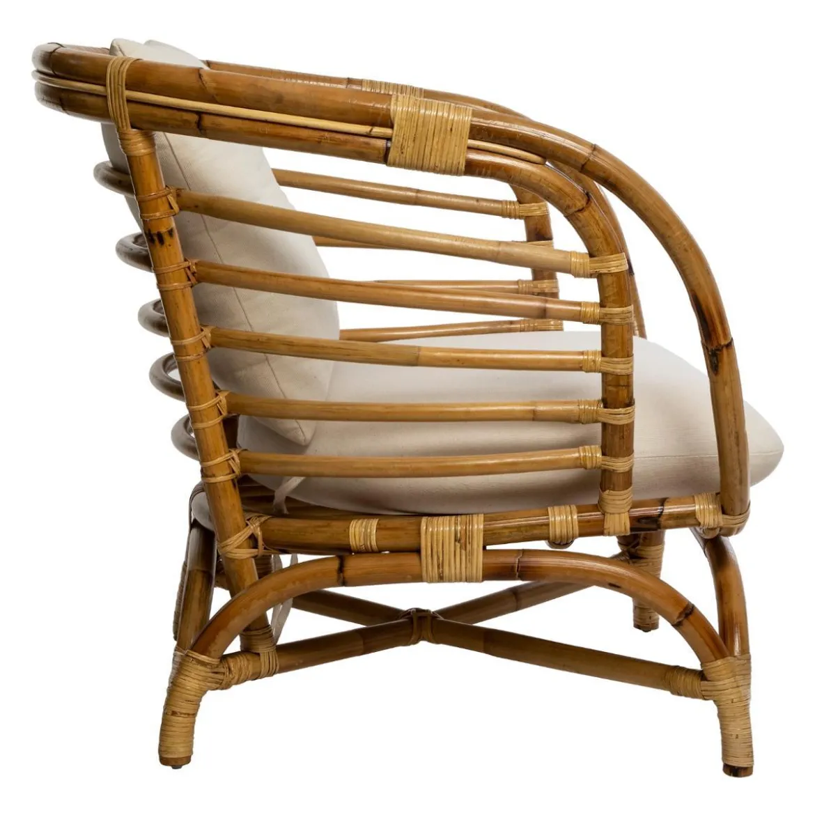 FAUTEUIL ROTIN FARAH BLANC