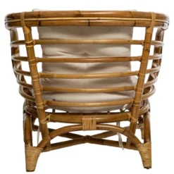 FAUTEUIL ROTIN FARAH BLANC