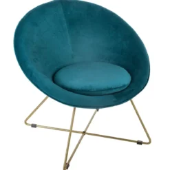 FAUTEUIL VELOURS EVAN CANARD