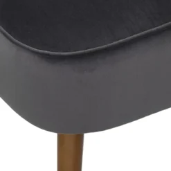 FAUTEUIL VELOURS PIED BOIS NAOVA GRIS