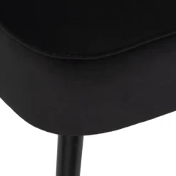 FAUTEUIL VELOURS PIED DORE NAOVA NOIR