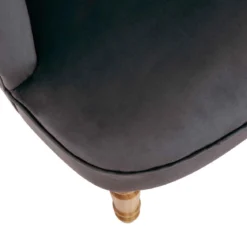FAUTEUIL VELOURS SIXTINE GRIS