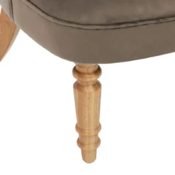 FAUTEUIL VELOURS SIXTINE TAUPE