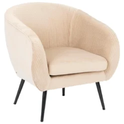 FAUTEUIL VELOURS SOLARO BEIGE