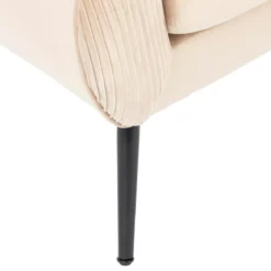 FAUTEUIL VELOURS SOLARO BEIGE