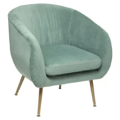 FAUTEUIL VELOURS SOLARO JADE