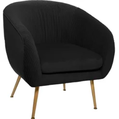 FAUTEUIL VELOURS SOLARO NOIR