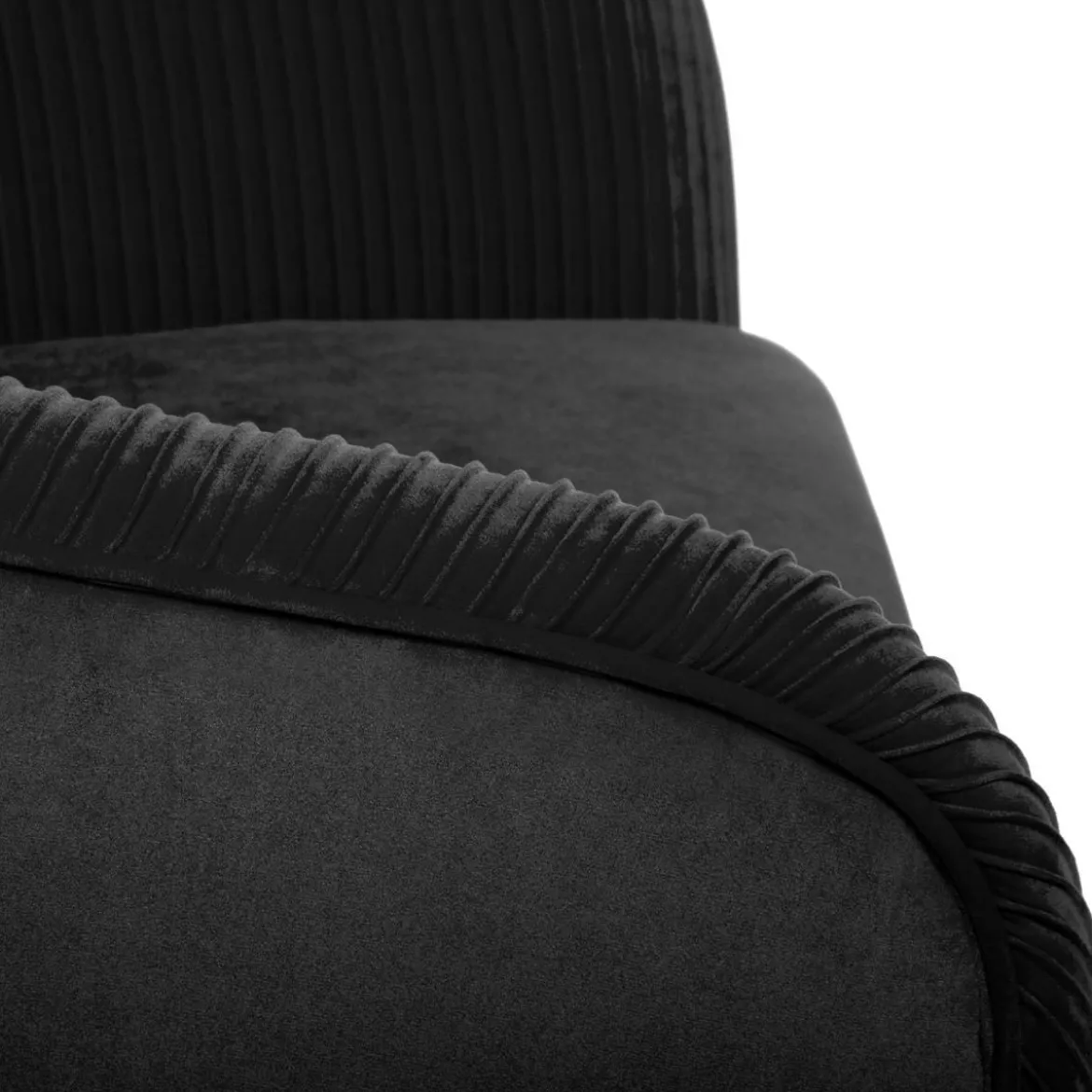 FAUTEUIL VELOURS SOLARO NOIR