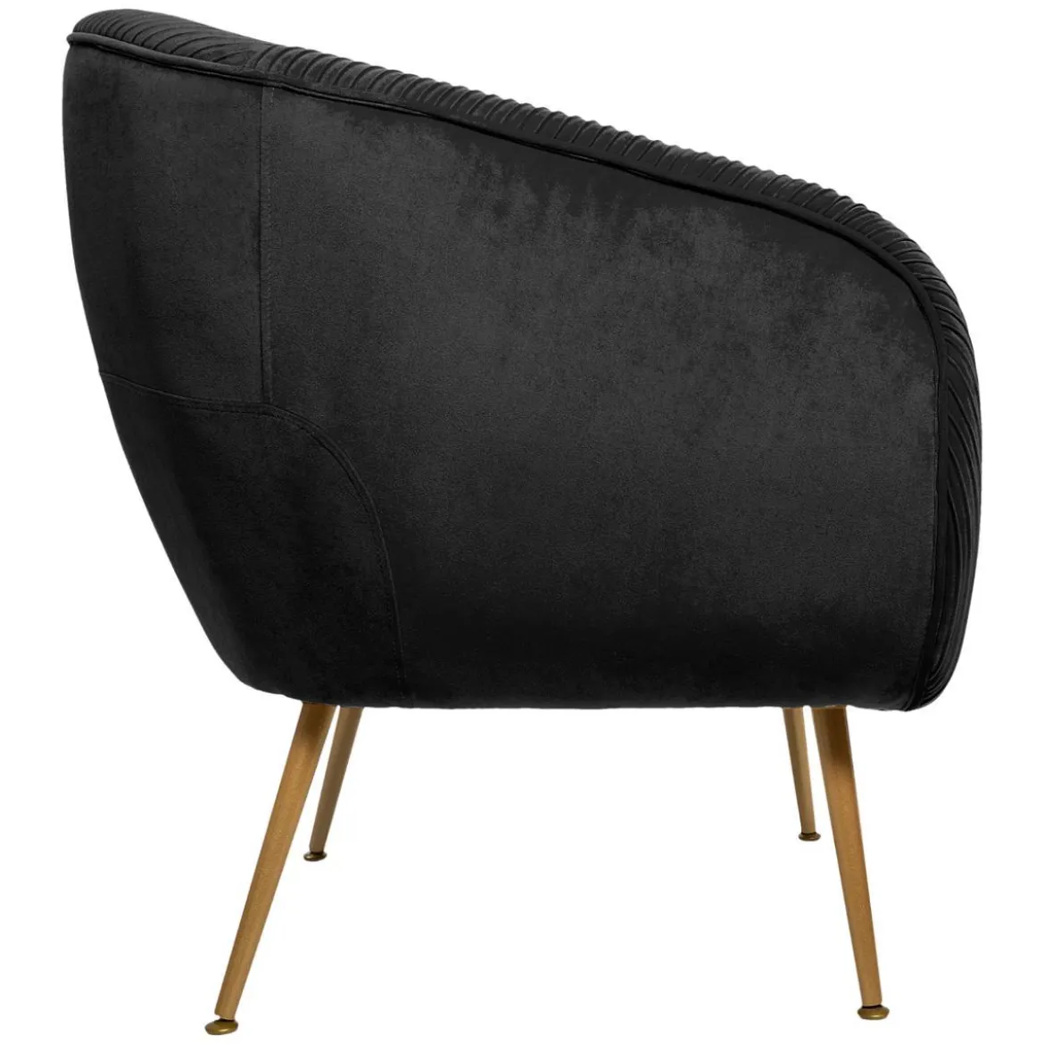 FAUTEUIL VELOURS SOLARO NOIR