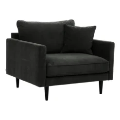 FAUTEUIL XL VELOURS CANDICE KAKI