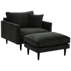FAUTEUIL XL VELOURS CANDICE KAKI
