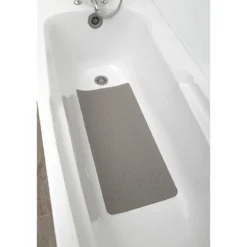 FOND DE BAIGNOIRE CAOUTCHOUC NATUREL 34X74CM TAUPE
