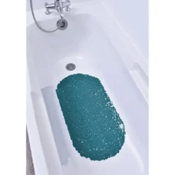 FOND DE BAIGNOIRE  69X36CM BULLES BLEU CANARD