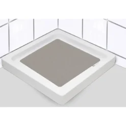 FOND DE DOUCHE CAOUTCHOUC NATUREL 53X53CM TAUPE