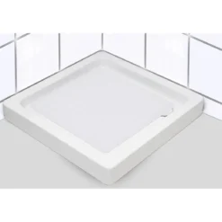 FOND DE DOUCHE CAOUTCHOUC NATUREL 53X53CM BLANC