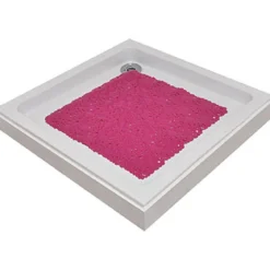 FOND DE DOUCHE 50X50CM BULLES FUCHSIA