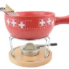 FONDUE SET POT CERAMIQUE 22.5CM 6 FOURCHETTES