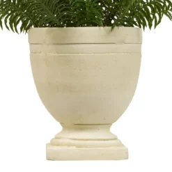 FOUGERE POT CERAMIQUE FLEUR DE ROSE H.80CM