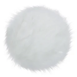 GALETTE DE CHAISE IMITATION FOURRURE BLANC
