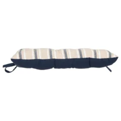 GALETTE DE CHAISE RAYEE GROOVE BLEU38X38CM