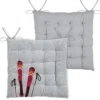 GALETTE SKI 38X38CM GRIS