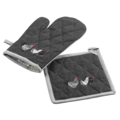GANT MANIQUE 18X28CM 20X20CM AUBERGE ANTHRACITE