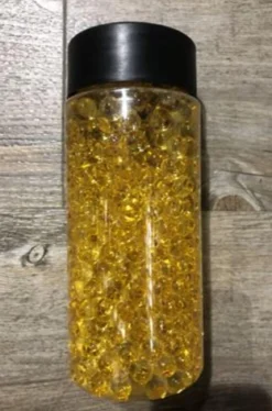 GEL CRYSTAL VASE OCRE 500ML