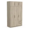 GHOST ARMOIRE 6 PORTES 2 TIROIRS CHENE