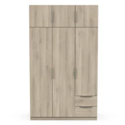 GHOST ARMOIRE 6 PORTES 2 TIROIRS CHENE