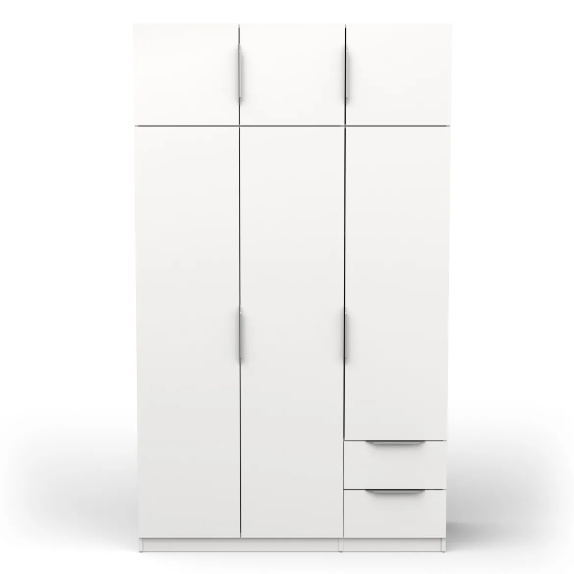 GHOST ARMOIRE 6 PORTES 2 TIROIRS BLANC MAT